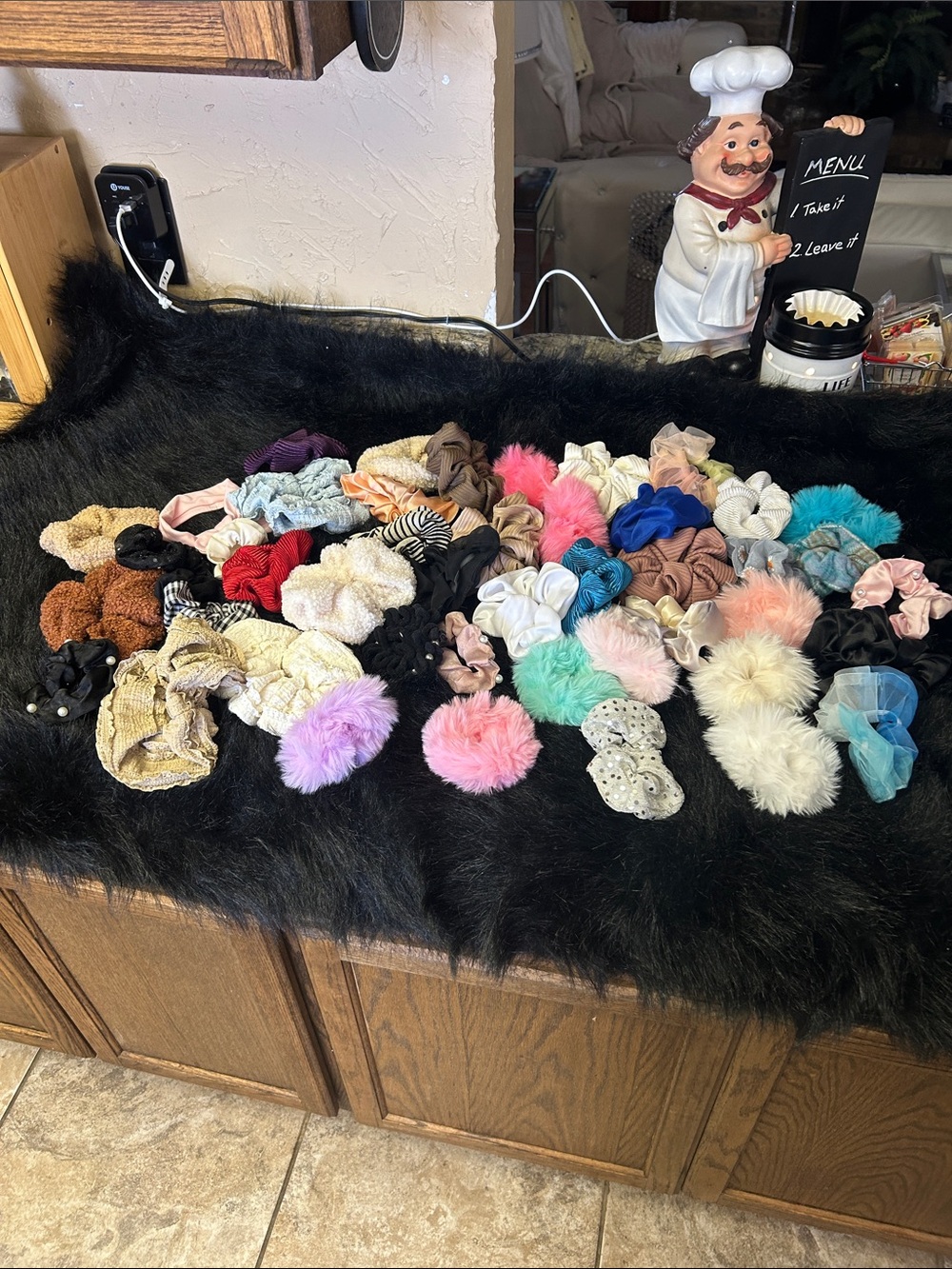 NWOT 45 Assorted Women's Hair Scrunchie Set - Multi-Color